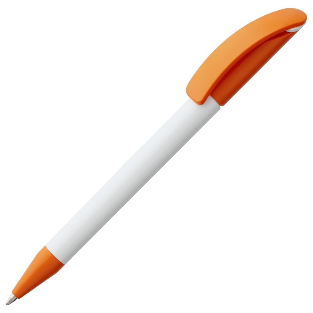 Ручка шариковая Prodir DS3 TPP Special, белая с оранжевым