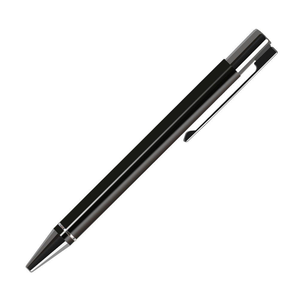 Шариковая ручка, Regatta, корпус- алюминий, покрытие черный матовый, отделка - хром. детали
