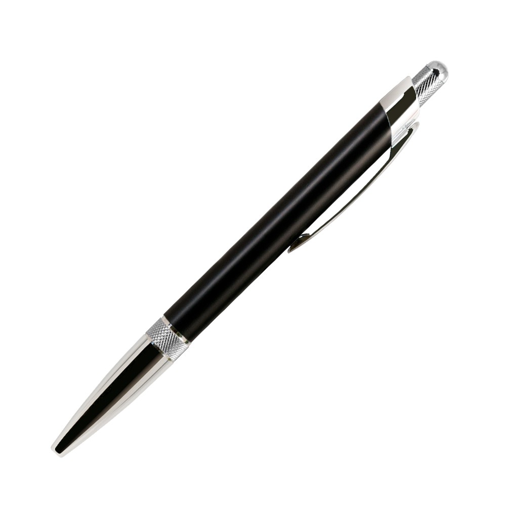Шариковая ручка, Bali, корпус- алюминий, покрытие черный/серебр., отделка - хром. детали