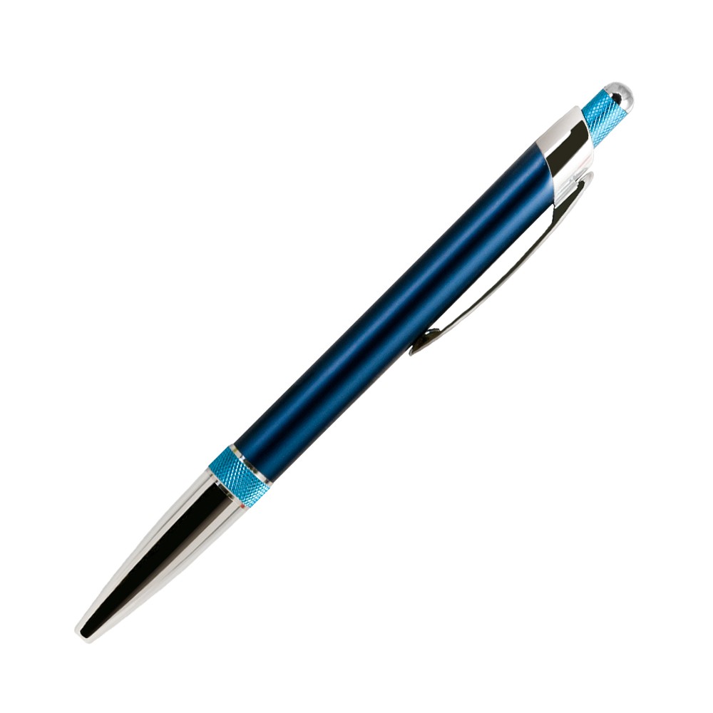 Шариковая ручка, Bali, корпус-алюминий, покрытие синий/голубой, отделка - хром. детали