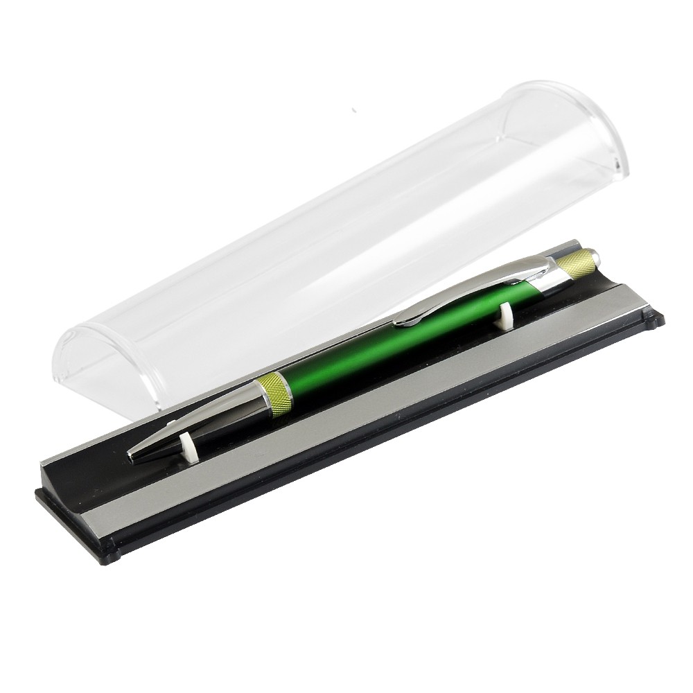 Шариковая ручка, Bali, корпус- алюминий, покрытие зелен/салатов, отделка - хром. детали,в упак