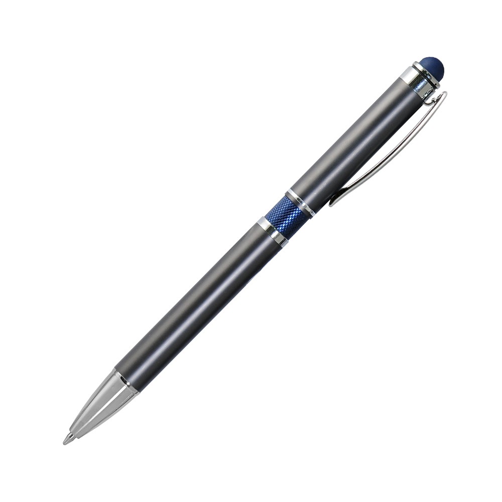 Шариковая ручка, Aurora, нажим.мех-м,корп-алюминий,серый полуглянец/отд.-гравир-ка,синее кольцо
