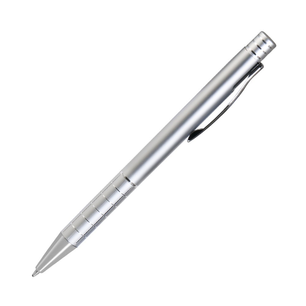 Шариковая ручка, Scotland, нажимной мех-м,корпус-алюминий, серебряный, матовый/отд-гравировка хром.клетка