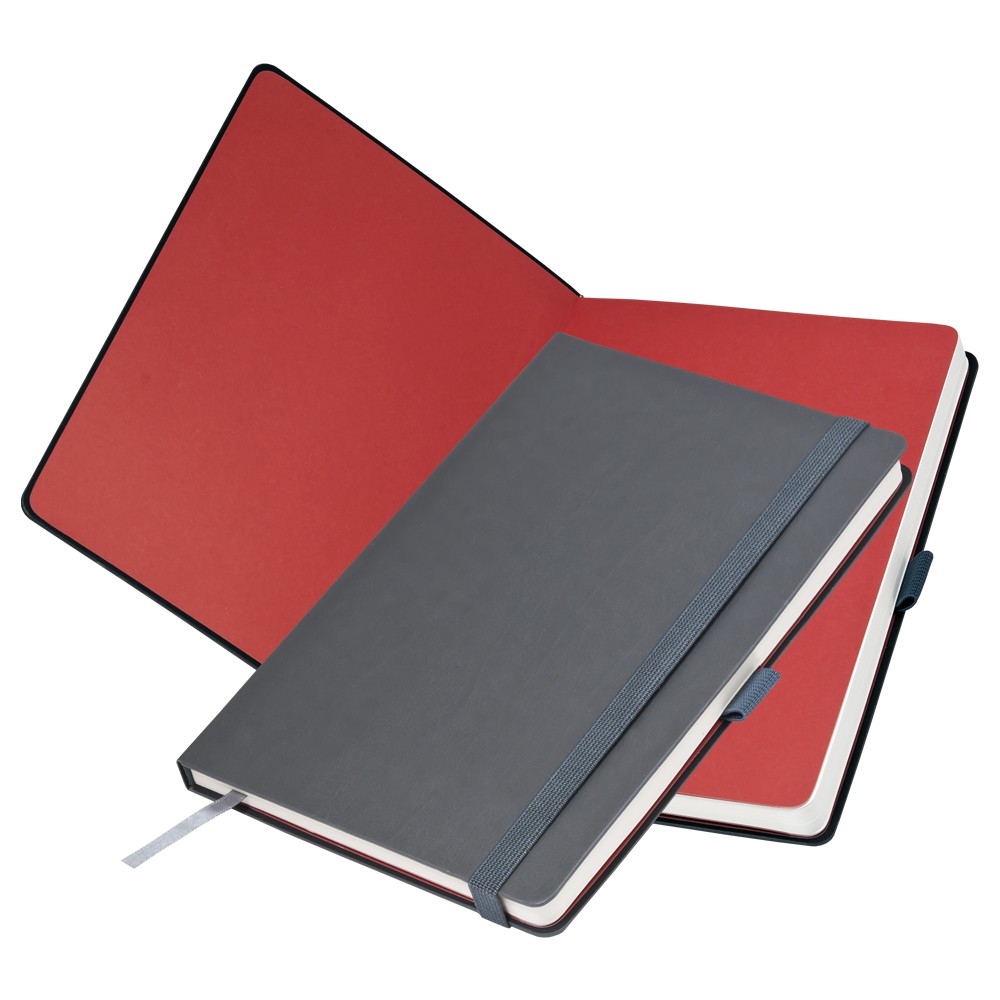 Ежедневник недатированный, Portobello Trend, Monte, 145х210, 256 стр, серый/красный