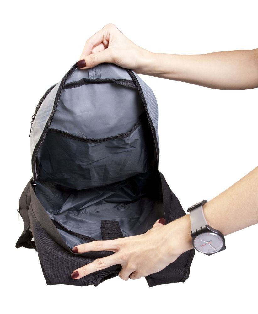Рюкзак для ноутбука, серый с черным