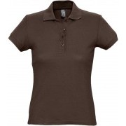 Рубашка поло женская PASSION 170, шоколадно-коричневая