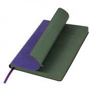 Ежедневник недатированный, Portobello Trend, River side, 145х210, 256 стр, фиолетовый/зеленый(без бум лент, стик)