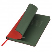 Ежедневник недатированный, Portobello Trend, River side, 145х210, 256 стр, красный/зеленый (стикер, б/ленты)