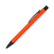 Шариковая ручка, Colt, нажимной мех-м,корпус-алюминий,отделка-детали с черным покрытием, оранжевый